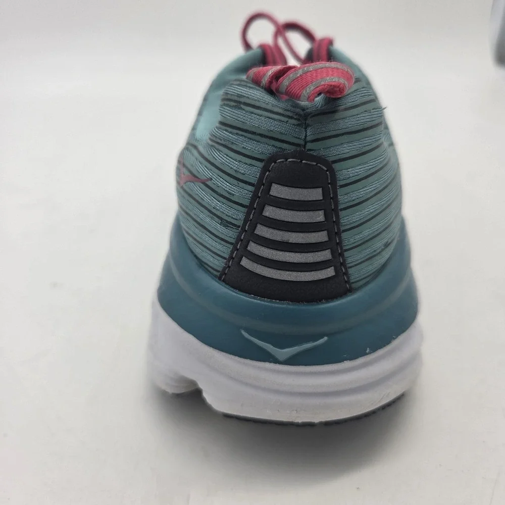 Hoka One One Bondi 6 Shoes Womens Size 6.5 Teal Green Pink Running 1019270 CGSL